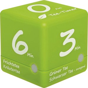 Cyfrowy minutnik do herbaty minutnik CUBE 38.2035.04 Timer TFA Dostmann Tee-Timer Cube cyfrowy zielony