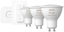 Żarówka LED Philips Lighting Hue White & Col. Amb. GU10 Dreierpack Starterset inkl. Dimmschalter Hue 871951434010700 12.9 W