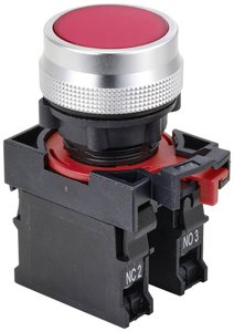 Przełącznik wciskany TRU COMPONENTS ONPOW26-11Z/R TC-10091028, 250 V, 5 A, 1 szt.