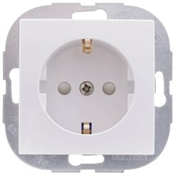 Studio, białe, gniazdo o podwyższonej ochronie styków Gniazdo elektryczne REV 0208020100, biały