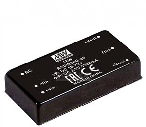 Przetwornica napięcia DC/DC, seria RSDW20 DIP/DIL 2''x1' Case sygnałów wyjściowych: Moc wyjściowa 4:1: 20W Railway Przetwornica DC/DC Mean Well RSDW20H-12 RSDW20H-12, 20 W, 1.67 A, 1 szt.