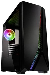 Kolink Quantum RGB Midi Tower Obudowa gamingowa  czarny z 1 wentylatorem LED, ze zintegrowanym oświetleniem, z filtrem przeciwkurzowym, z okienkiem