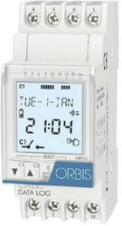 ORBIS Zeitschalttechnik OB174012 Przekaźnik czasowy na szynę DIN DATA LOG 230 V, cyfrowy, 1 x WŁ/WYŁ