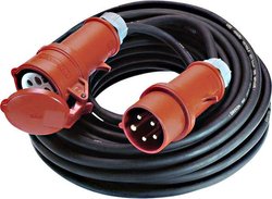 Bachmann 0165793 zasilanie przedłużacz 16 A czarny 10.00 m H07RN-F 5G 2,5 mm² nadaje się do stosowania na zewnątrz