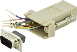 Adapter D-SUB Digitus AK-610517-000-I złącze męskie D-SUB 9-pin - złącze żeńskie RJ45