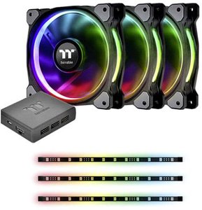Thermaltake Riing Plus 12 RGB Kit Wentylator do obudowy PC czarny, rgb (S x W x G) 120 x 120 x 25 mm z podświetleniem LED