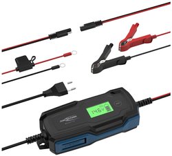 Ładowarka, Prostownik warsztatowy, Monitor stanu baterii, Tester akumulatorów Ansmann 1001-0144, 230 V, 6 V, 12 V