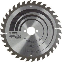 Tarcza tnąca Bosch Accessories Optiline 216 x 30 x 1.6 mm 1 szt.
