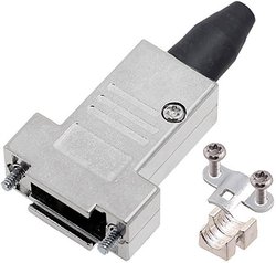 Obudowa złącza D-SUB encitech DTSL37-RG-SJS-T-K 6560-0217-34, odlew cynkowy, 180 °, 1 szt.