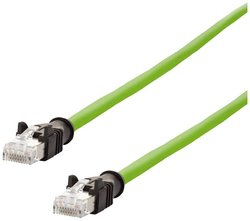 Kabel LAN Metz Connect 142M2X55010, 1 szt., RJ45, CAT 6a, S/FTP, 1.00 m, zielony