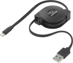 Kabel USB Renkforce, USB 2.0, Złącze męskie USB-A, Złącze męskie Lightning, 0.80 m