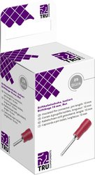 Końcówki kablowe pin, izolowane - czerwone, 0,5mm² - 1,5 mm², (długość bolca 10 mm), 25 sztuk. TRU COMPONENTS T2010C359 Złącze pinowe 25 szt.