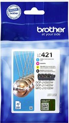 Brother atrament LC-421VAL tusz oryginalny Combi-Pack Czarny, Cyjan, Żółty, Magenta LC421VAL