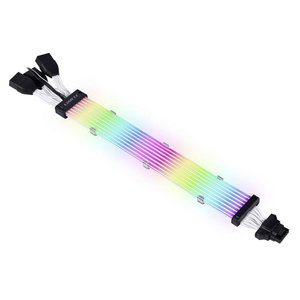 Lian Li Strimer Plus V2 12VHPWR Przedłużka 3x 8 do 16-pin - 335mm, 8 szyn LED Lian Li Strimer Plus V2 12VHPWR Kabel adapter LED  335 mm czarny, rgb