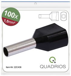 Podwójna końcówka Quadrios 22C436 22C436, z częściową izolacją , 1.5 mm², 1 zest.