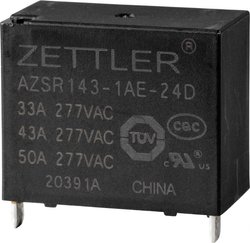 Przekaźnik mocy Zettler Electronics AZSR143-1AE-24D, 277 V/AC, 50 A, 1 szt.