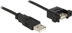 Przedłużacz USB 2.0 Delock 85106, [1x złącze męskie USB-A 2.0 - 1x złącze żeńskie USB-A 2.0], 1.00 m, czarny