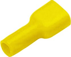 Wtyk płaski 3972S, całkowita izolacja PA, 6.3x0.8 mm, 4-6m2, żółty