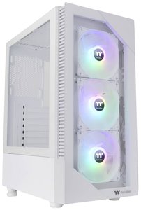 Thermaltake CA-1X3-00M6WN-00 Midi Tower Obudowa gamingowa  biały z 3 wentylatorami LED, z okienkiem