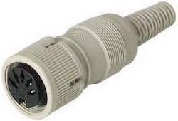 Złącze męskie okrągłe DIN MAK 6100 Hirschmann 930 962-517-1 złącze żeńskie proste Ilość styków: 6  szary 1 szt.