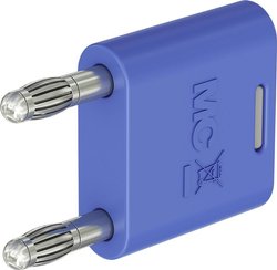 Złączka bananowa Stäubli KS2-4N-19 64.4010-23 Średnica pinu: 4 mm Rozstaw kołków: 19 mm niebieski 1 szt.