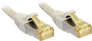 Lindy 0.5m, kabel połączeniowy RJ45 S / FTP LSOH, z kablem surowym Cat.7, szary Kabel LAN LINDY 47261, 1 szt., RJ45, CAT 6a (CAT 7), S/FTP, 0.50 m, szary
