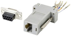 Adapter D-SUB TRU COMPONENTS TC-9990264 złącze żeńskie D-SUB 9-pin - złącze żeńskie RJ45