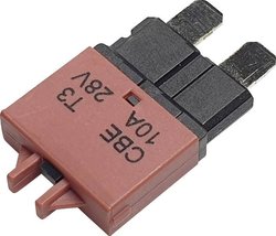 Wyłącznik instalacyjny nożowy Hansor Circuit Breaker Standard, type 3, Manual Reset, 10A CBE3 Series 10A, 12 V - 32 V, 10 A, 1 szt.