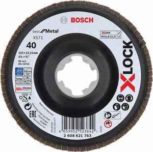 Tarcza lamelkowa Bosch Accessories X-LOCK 2608621763 Średnica 115 mm 1 szt.