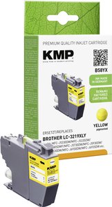 KMP Tusz Zamiennik Brother LC-3219XLY Żółty  atrament KMP B58YX 1538,4009, 1 szt.