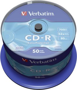 Płyta CD, Verbatim CD-R80, 700 MB, 52x, zestaw 50 szt.