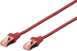 Kabel krosowy DIGITUS Professional CAT 6 S-FTP, LSZH, AWG 27/7, skrętka, dł. 3 m, czerwony Kabel LAN Digitus DK-1644-030/R, 1 szt., RJ45, CAT 6, S/FTP, 3.00 m, czerwony