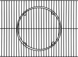 Zestaw rusztów uniwersalnych, emaliowanych, z systemem ruszt w ruszcie  Odlewany ruszt do grilla tepro Garten  czarny