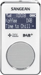 Radio kieszonkowe Sangean DPR-35 DAB+, UKW wielokrotne ładowanie biały