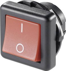 Przełącznik TRU COMPONENTS 1587563, 250 V/AC, 6 A, 1 x wył/wł, zatrzask, 1 szt.