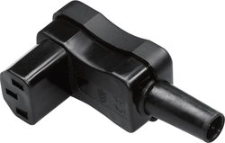 Złącze męskie IEC Kaiser C13 złącze żeńskie kątowe Łączna ilość styków: 2 + PE 10 A czarny 798/sw/C 1 szt.