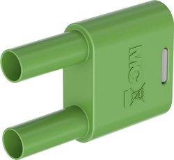 Złączka bananowa Stäubli SKS2-4N-19 66.4010-25 Średnica pinu: 4 mm Rozstaw kołków: 19 mm zielony 1 szt.