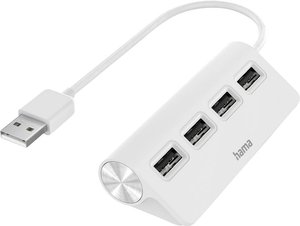 Hub USB 2.0 Hama  4 Porty  biały