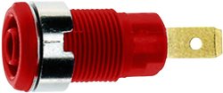 Gniazdo bezpieczeństwa MultiContact SLB 4-F6,3, 32 A, 1000 V CAT III, czerwony