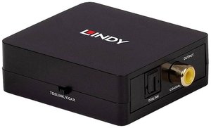 Konwerter Toslink, S/PDIF LINDY 70457, [1x optyczne/TOSLINK - 1x S/PDIF]