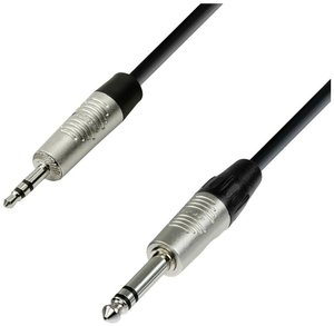 Kabel Audio Adam Hall 4 STAR BVW 0150 [1x złącze męskie jack 3,5 mm - 1x złącze męskie jack 6,3 mm (stereo)] 1.50 m