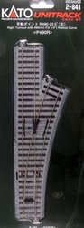 2-841 H0 Kato Unitrack Przełącznik, Prawy 246 mm 22.5 ° 490 mm