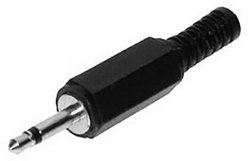 Złącze męskie jack 2,5 mm TRU COMPONENTS 1559799, CuZn, niklowany, złącze męskie proste, 1 szt.