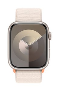 Apple Watch Series 9 GPS 45 mm Aluminiowa obudowa Starlight ze sportową pętlą Starlight Apple Watch Series 9 GPS 45 mm Obudowa aluminiowa Sport Loop Gwiezdne światło
