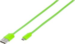 Kabel USB Vivanco PBVVMUSBGREEN, USB 2.0, Złącze męskie USB-A, Złącze męskie USB Micro-B, 1.00 m