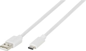 Kabel USB Vivanco DCVVUSBC20A05W, USB 2.0, Złącze męskie USB-A, Złącze męskie USB-C®, 0.50 m