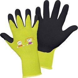 Rękawice dziecięce L+D Griffy TEKLA 14913-5, Rozmiar rękawic: 5, czarny, żółty neonowy
