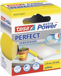 tesa extra Power® Perfect taśma tekstylna — do wymagających zastosowań wewnętrznych i zewnętrznych, maksymalna siła klejenia, odporna na warunki atmosferyczne Taśma materiałowa tesa® extra Power 56343-00037-03, 1 szt.