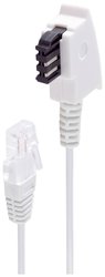 Shiverpeaks BASIC-S kabel połączeniowy telefon wtyk TAE-F na wtyk RJ45, kabel routera DSL VDSL, biały, 1,5 m DSL kabel Shiverpeaks BS12-09156, 1 szt.