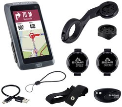 Sigma Sport ROX 12.1 EVO Zestaw czujników Night Grey - komputer rowerowy GPS ze zoptymalizowanym materiałem mapowym Nawigacja rowerowa Sigma ROX 12.1 EVO Sensor Set - Night Grey Bluetooth®, GPS, GLONASS